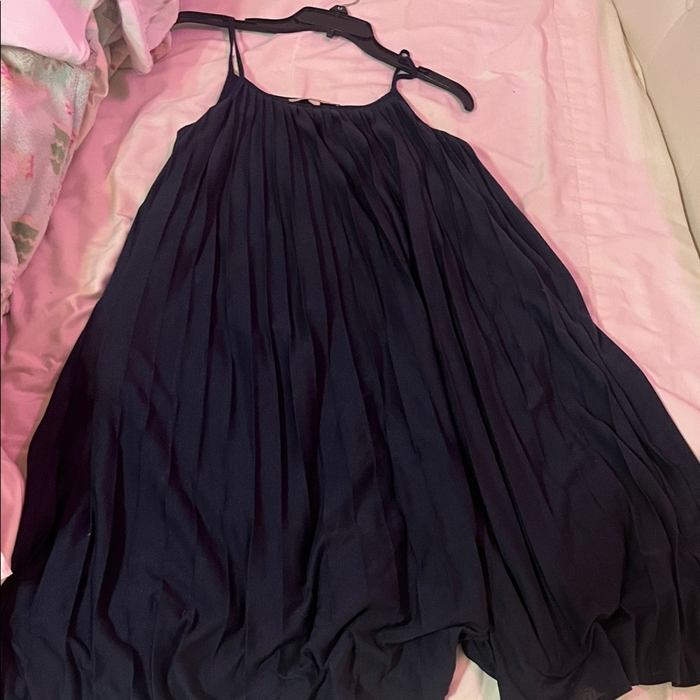 LOFT Navy Midi Dress